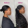 Coleta De Pelo Humano Rizado Con Clip, Extensión De Cabello