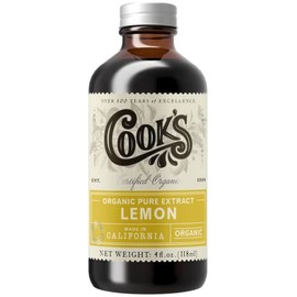 Cook's Organic Pure Lemon Extract 4oz.