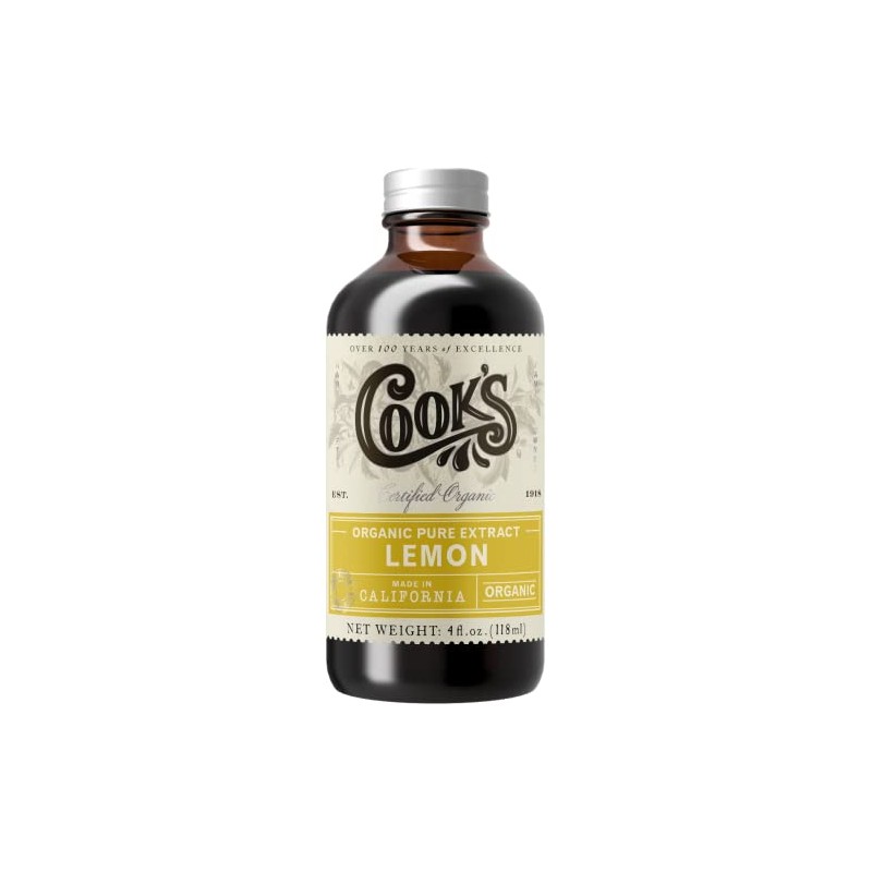 Cook's Organic Pure Lemon Extract 4oz.