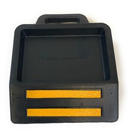 Pallet Jack Wheel Chock - Stop Rolling in Trailer or Truck - Rubber Heavy Duty Stopper with Base - Black