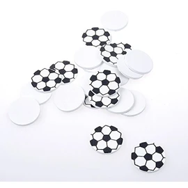 56012 Confetti - Football - Wooden Football - Table Decoration - World Cup - Football Decoration - 3 cm - Pack of 24