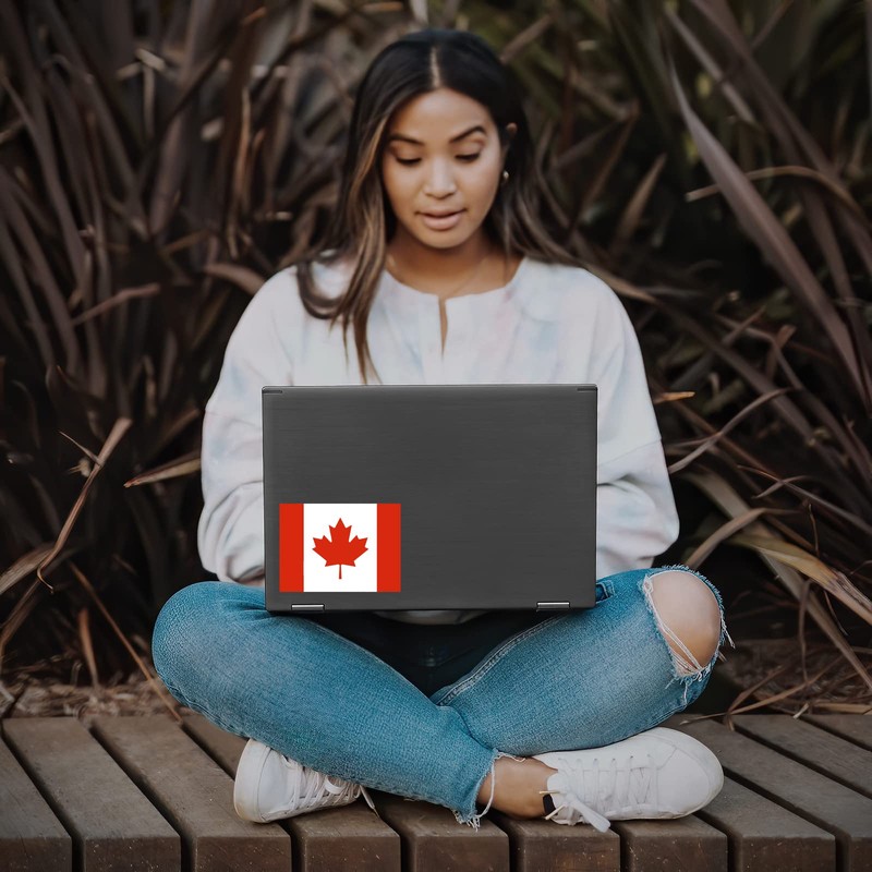 Flag of Canada Sticker Decal Notebook Car Laptop 5.5"x4" (Color)