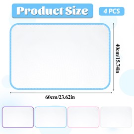 Jeffdad 4 Pack Pressing Cloth for Ironing Scorch Mesh Cloth Saving Ironing Protector Insulation Pad for Sewing and Ironing Iron Fabric Protector Pressing Tool for Ironing Protection 23.6×15.7"(Color2)