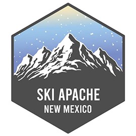 Ski Apache New Mexico Ski Snowboard Adventures Souvenir 4 Inch Fridge Magnet Mountain Design