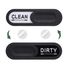 sourcing map Dishwasher Magnet Clean Dirty Sign Oval Magnetic Dishwasher Indicator Heart Non-Scratch Sign with Stickers for Dishwasher Kitchen Hotel, Black