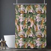 INSFBRB Leopard Palm Leaves Waterproof Fabric Shower Curtain,Abstract Boho Wildlife