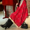 LumiSyne Winter Scarf Cashmere Shawl Women Retro Horse Letter Pattern