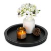 Hanobe Black Round Decorative Coffee Tray Wooden Trays for Coffee