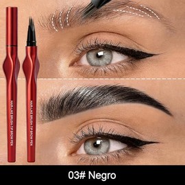 Erinde Lápiz de Cejas 4D Líquido con Efecto Microblading, 03#Black