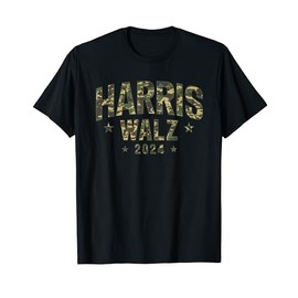 Camo Harris Walz 2024 Election Tim Walz Kamala Camouflage T-Shirt