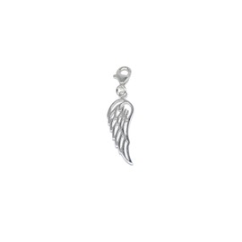 Kualitas Genuine 925 Sterling Silver Wing Charm With Claw Carabiner Clasp