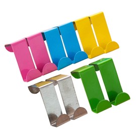 XLKJ Pack of 10 Stainless Steel Hooks without Drilling, Towel Holder, Door Window Hooks, Decoration, Can be Used Individually - Small, Strong Coat Hooks