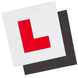 Universal Star Listing DVLA Approved 2 Pack Fully Magnetic L Learner Plates for New Drivers, 2 Pack Extra Thick Strong Magnetic Plate