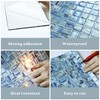 CASAPALACE Peel and Stick Glass Tile, 12" x 12" Light