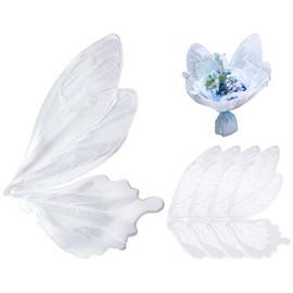 UNICRAFTALE about 50Pcs Waterproof Butterfly Flower Bouquet Wrapping Paper White Transparent OPP Bouquet Packaging Paper Butterfly Clear Floral Wraps Packaging for Wedding Florist Supplies 58x56cm