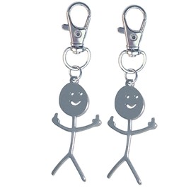 ownmysty Funny Gag Gifts Stocking Stuffers for Men Women Middle Finger keychain Weird Christmas Gifts for Adults Boyfriend 2 PCS