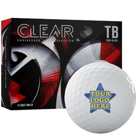 Clear Golf Tour Black Custom Logo Golf Balls