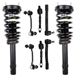 ECCPP suspension kits Front shock and Strut Spring Assembly, Tie Rod End,Stabilizer Bar Link Fit for 2007 2008 2009 2010 2011 for Hyundai Azera,2009 2010 for Hyundai Sonata Set of 8