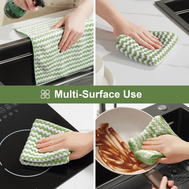 JOYMOOP Microfiber Cleaning Cloths – 18 Pack, 10" x 10",