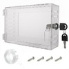 Universal Thermostat Lock Box with Key, Clear Box Guard Large