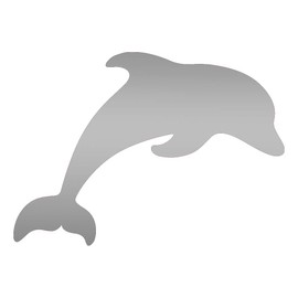 NBFU Dolphin Silhouette (Metallic Silver) (Set of 2) Premium Waterproof Vinyl Decal Stickers for Laptop Phone Accessory Helmet Car Window Bumper Mug Tuber Cup Door Wall Decoration