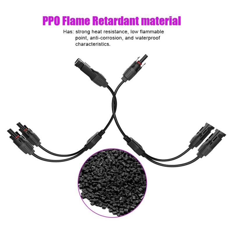 Intckwan Solar Panel Y Plug, Ip67, F/M/M and M/F/F, Solar