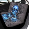 Modysero Blue Skull Rose Car Front Rear Seat Covers Car