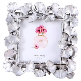 Queen-b Photo Frame Ginger Nordic Picture Stand Frame Ginkgo Design Interior Decoration Square/Silver
