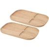 Fuji Boeki Wooden Square Tray with Dividers Bonheur x 2