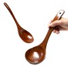 Lacquered Wooden Ladle, Natural Wood, Astragalus, Pot, Easy to Hold,