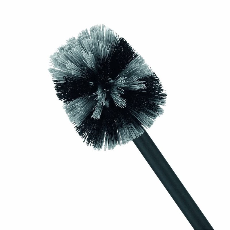 Brabantia Stainless Steel Handled Toilet Brush - Stainless Steel Black