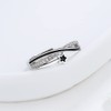 IMINI Dainty Stars Rings for Women Girls Silver Plated Cubic