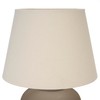Nourison 20" Brown Ceramic Pot Table Lamp for Bedroom, Living