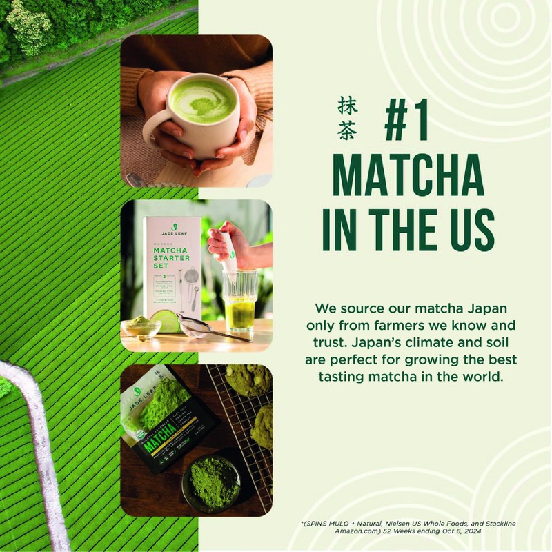 Jade Leaf Matcha Organic Premium Ceremonial Grade Matcha Green Tea