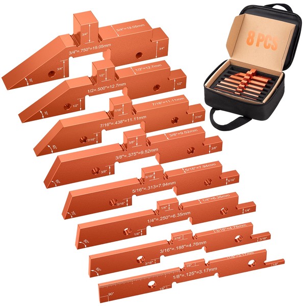 Neitra Router Table Setup Blocks Woodworking - 8pcs Aluminum Alloy