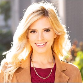 LIFETIME JEWELRY 4mm Star Flat Link Chain Necklace 24k Gold Plated for Women Men (18 inches, Gold)