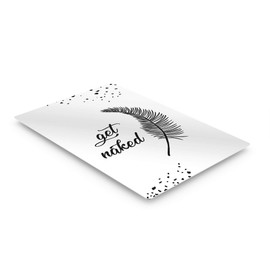 Smile Art Design Get Naked Typography Black and White Bathroom Decor Metal Print Feather Bathroom Sign Bathroom Wall Decor Wall Art Home Decoration Ready to Hang Made in USA- 12x8