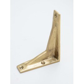 Satin Brass Shelf Brackets | Heavy Duty Brackets for Kitchen Bookshelf | Brass Shelving Heavy Solid Cast Brass | Sold Individually