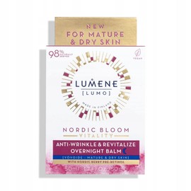 Lumene Vegan Night Balm Nordic Bloom Dry & Mature Skin 50ml Lumo Nordic Bloom - Vitality - Revitalize Overnight Balm - 50ml - Mature and Dry Skin - Vegan