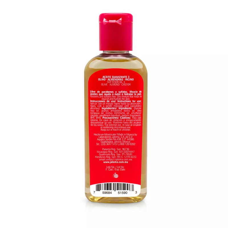 JALOMA SOFTENER OIL 3 OLIVE - ALMOND - CASTOR 4