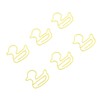 100pcs Paper Clips Cute Duck Shaped Decorative Metal Paperclips with