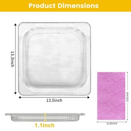 Air Fryer Basket for Ninja Foodi SP101 Digital Air Fryer Countertop Oven, 13.5 * 13.3'' Steel Wire Rack Accessorie Tray for Ninja Foodi SP100, SP101B1, SP101C Convection Oven, Dishwasher Safe