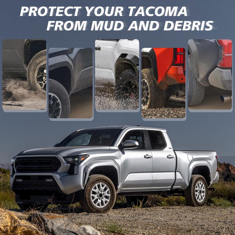 Muslogy Mud Flaps Splash Guards Compatible with Toyota Tacoma 2024