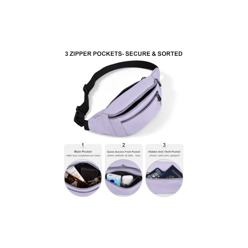 Rosoz Riñonera para hombres y mujeres, bolso ligero para cinturón,