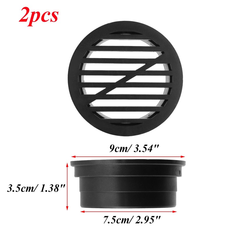 Antrader Round Drainage Grate Cover, 2-Pack Plastic Sewer Drain Cover