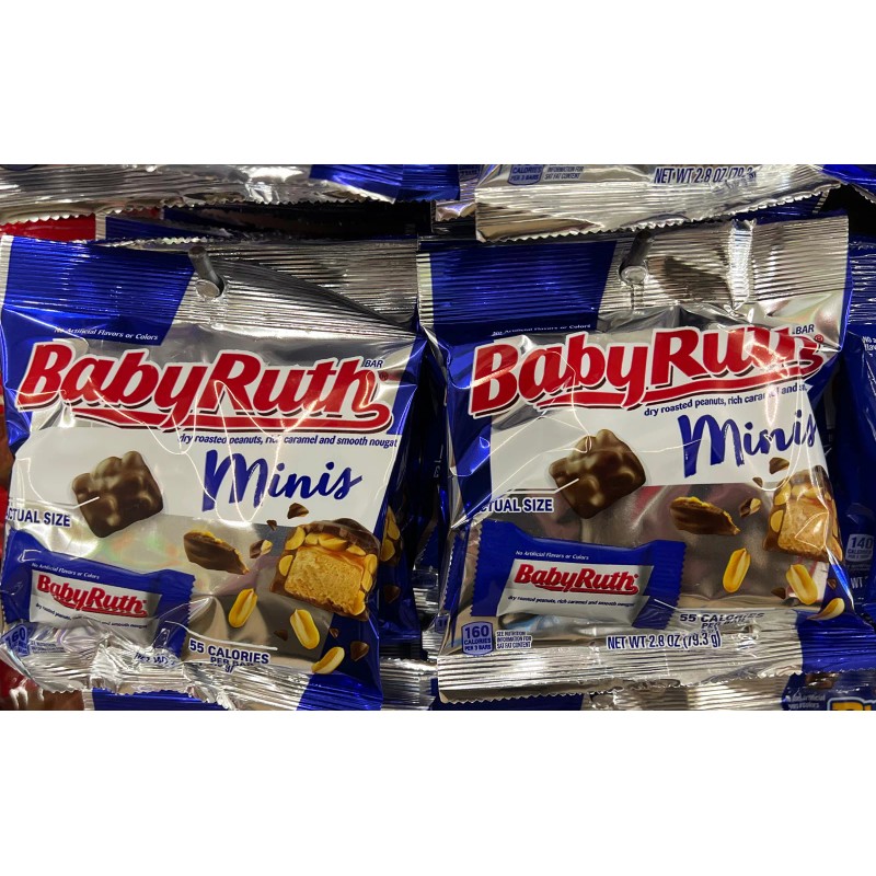Nestlé Baby Ruth Mini Bite Size Chocolate Caramel Nougat Candy