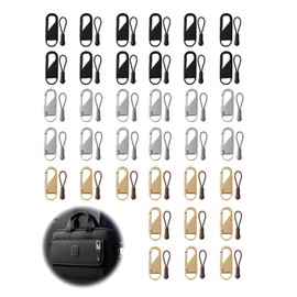 Pack of 36 Zip Zippers, 3 Colours Zip Tags for Zips, PP Material, Removable Zip Repair Kit for Jackets, Backpacks, Sportswear