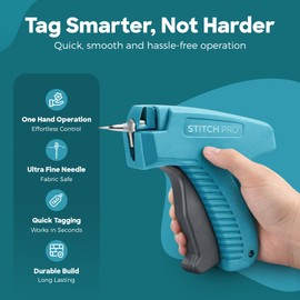 STITCH PRO Stitch Gun for Clothes | Stitchy Quick Clothing Fixer with 5 Needles, 500 Fasteners & Premium Carry Case | Micro Tagging Gun Kit for Hemming, Sewing, Quilting & Repairs
