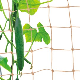 Miuezuth Plant Support Netting - Biodegradable Natural Jute Net for Garden Climbing Vining Plants Cucumber, Vine, Fruits & Vegetables Tomato (6.6 Ft x 16.4 Ft, 3.9 Inch Squares)