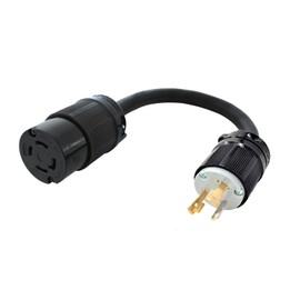 Getwiredusa 30 Amp NEMA L5-30 Male to 30 Amp NEMA L14-30 Female Adapter Cord